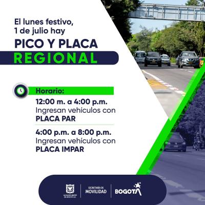 pico y plca regional para este lunes 1 julio